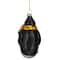 3.75" Black, White & Yellow Glass Penguin Christmas Ornament